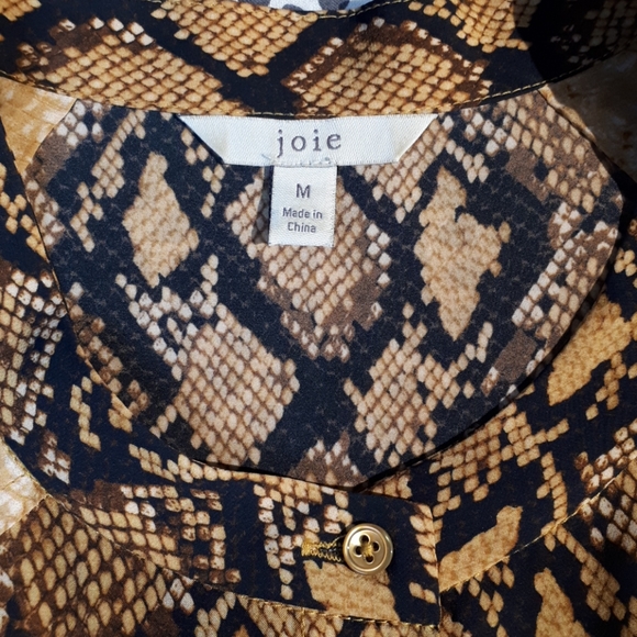 Joie Viscose Blouse Snakeskin Print - Picture 9 of 12